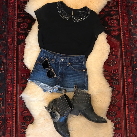 Forever 21 Tops - Gorgeous Studded Collar Shirt